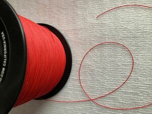 アシストライン PE10号 5m アシストフック タイラバ 赤 レッド PEライン 5メートル 切り売り 釣糸 ダイニーマ ツインフック 送料無料