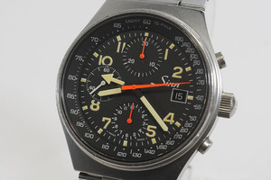 1円~【32】Sinn／ジン　GMT　自動巻き　メンズ　裏スケルトン　スモールセコンド　