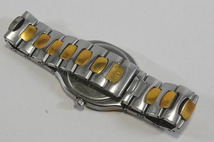 1円~【158】実働　OMEGA／オメガ　SEAMASTER／シーマスター　ポラリス　GMT　クオーツ　白文字盤　ゴールド　純正ベルト　 _画像5