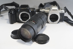 1円~【313】PENTAX／ペンタックス　カメラ2台　レンズ1台　まとめ売り　フィルムカメラ　オートフォーカス　動作未確認