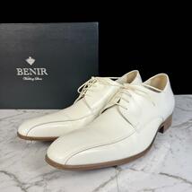 BENIR ウェディングシューズ メンズ 革靴 26.5cm ホワイト_画像2