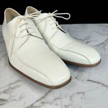 BENIR ウェディングシューズ メンズ 革靴 26.5cm ホワイト_画像3