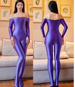  this season new work 6713 purple super lustre body suit shoulder see . hand with strap clear shoulder shoulder type 