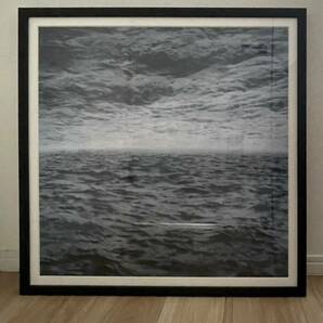 希少 ゲルハルトリヒター 公認 ドイツ展覧会 ポスター 額装込 gerhard richter seascape (sea-sea) 海景 アート 現代アートの画像1