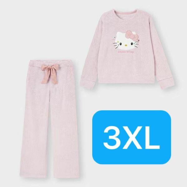 GU マシュマロフィールラウンジセット HELLO KITTY ピンク 3XL