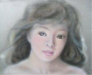 Art hand Auction Shell Art Award Winner, Deguchi Osamu Woman No. 3 Original, No frame, Market 482wnf0380, Painting, Oil painting, Portraits