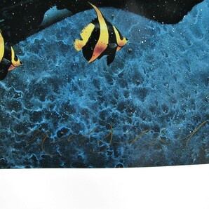 宇宙アートの第一人者,マイケルデビッドワード「ビッグブルー」ミクストメディア版画,希少品, 成行きの画像3