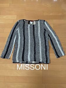 MISSONI ミッソーニ プルオーバー ストライプ レディース 46サイズ MADE IN ITALY