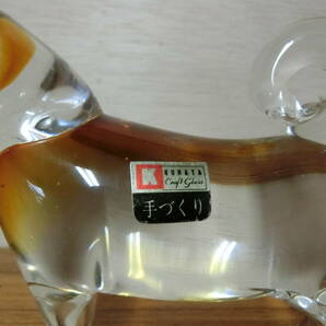 【1円～】ガラス置物 犬 いぬ KURATA CRAFT GLASS クラタの画像2