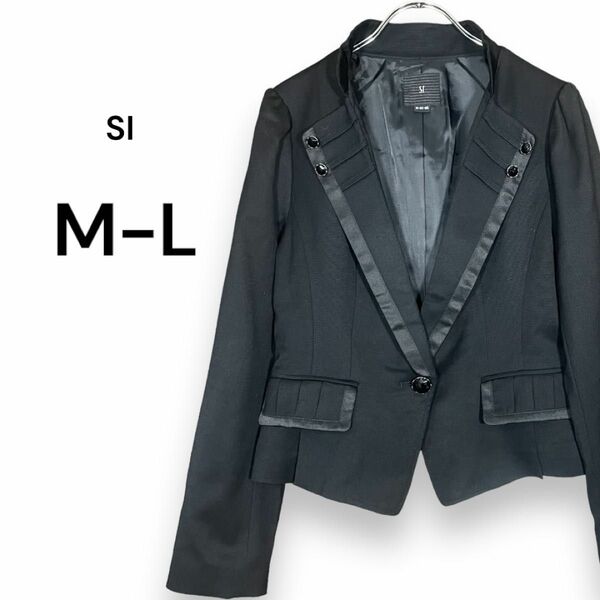 新品未使用 ジャケット 黒ブラック　フォーマル 卒業式 結婚式　スーツ　M L テーラードジャケット シングル 長袖