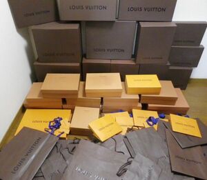 30●a029☆ブランドボックス　ルイヴィトン　空箱×26　紙袋×54　大量まとめ　180サイズ2個口発送　LOUIS VUITTON　現状