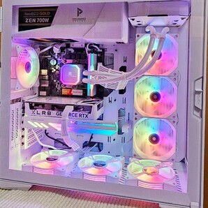 新品ハイスペックゲーミングPC／I5第14世代／RTX 4060 WHITE／ASROCK B760M／RGB DDR4 32GB／NVMe M.2 SSD 1TB／水冷クーラー／11 Proの画像2