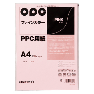 4902681773357 ファインカラーＰＰＣ　Ａ4　100枚入 ＰＣ関連用品 ＯＡ用紙 コピー用紙（カラー用紙） 文運堂 カラー335 ピンク