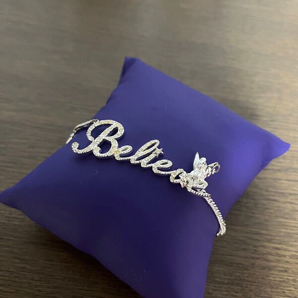 【Disney Couture】 アクセサリー シルバー ネックレス ディズニー ティンカーベル ストーン Believe 