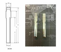 M-Benz ベンツ フリップキー用、交換用キーブレード　HU-64　2枚④_画像3