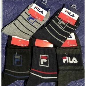 FILA　フィラ　23-25cm　ロゴ入　ソックス　靴下　５足セット①　新品未使用品　スポーツ　スニーカーソックス