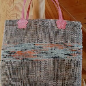 裂き織り トートバッグ(ハンドメイド)未使用