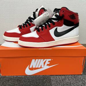 【保管品】NIKE ナイキ AIR JORDAN エア ジョーダン ノックアウト シカゴ DA9089-100 白/赤 27.5㎝/US9.5の画像1