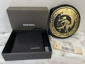 【未使用品】DIESEL ディーゼル 革 レザー 二つ折り財布 エコバック 2点セット