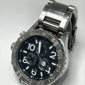 【電池交換済み】 左利き用 NIXON 42-20 黒文字盤 クロノグラフ メンズ レディース腕時計 稼働品の画像3