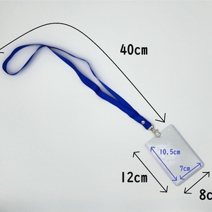IDホルダー カードホルダー 吊り下げ 首掛け 社員証 名札 ネームカード 縦型 カードケース 硬 パス 防水 イベント 会議 展示会 パスケースの画像2