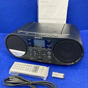 展示 美品★保証★SONY ソニー ZS-RS81BT CDラジオ Bluetooth/FM/AM/ワイドFM対応 語学学習用機能 電池駆動可能 ブラック