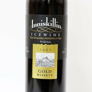 1円～◆イニスキリン ゴールド リザーブ 2003年 アイスワイン Inniskillin *箱付［度数:10.5% 内容量:375ml］の画像4