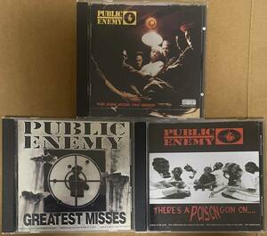 【Hiphop】Public Enemy-アルバム3枚セット (1st + Greatest Misses + Poison) 検 ice cube/cypress hill/body count/Gang Starr/def jam
