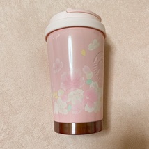 ☆美品☆スターバックスタンブラー桜柄ピンクステンレスボトル355ml_画像4