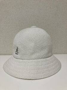 美品 KANGOL Bermuda Casual 0397BC L カンゴール バミューダ カジュアル メトロハット バケットハット ベルハット ブラック 白 男女兼用