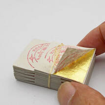純金箔(24K) 3cm x 3cm タイ産 Gold Leaf 100枚セット タイで購入 送料無料_画像2