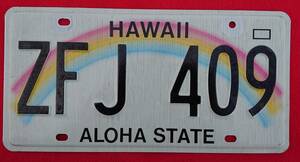  America .. country. number plate Hawaii .