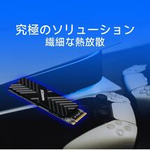 【開封のみ】Acclamator★2TB PCIe Gen4x4 NVMe PS5 SSD M.2 2280 内蔵SSD 搭載 キャッシュ DDR4 読取7400 MB （PS5専用のヒートシンク付_画像5