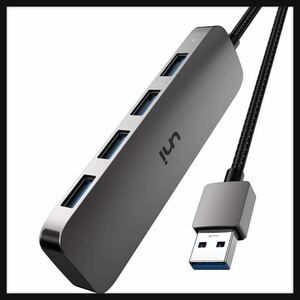 【未使用】uni★USB ハブ 3.0 USB ポート[ USB3.0*4ポート] ｜ uni ハブusb 3.0 対応 USB変換アダプタ usb a ハブ｜高速データ転送, 1.2m★