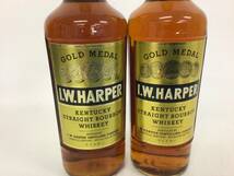 ウイスキー I.W.ハーパー ゴールドメダル 2本セット 750/700ml 重量番号:4(106)_画像2