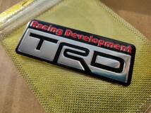 【新色ブラック/レッド】TRD SPORTS アルミ エンブレム ステッカー D_画像5