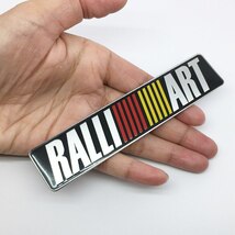 【新入荷】高品質　アルミ製のRALLI ART（三菱）エンブレムステッカー A_画像1