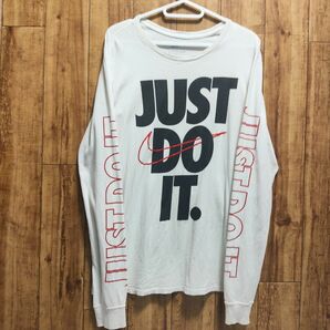 NIKE ナイキ 長袖Tシャツ ロンT ビッグロゴ 白 ホワイト Tシャツ