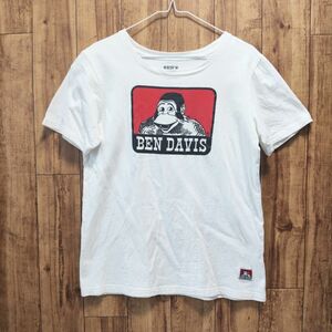 BEN DAVIS ベンデイビス 半袖Ｔシャツ ビッグロゴ 白 ホワイト メンズ