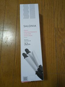 連休セール！新品SALONIA サロニア 2WAYストレート&カール 32mm プロ仕様220℃ヘアアイロン 