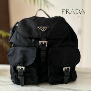 正規品 PRADA プラダ テスート リュックバッグ＊レディース メンズ 牛革 本革 レザー ブラック 黒 肩掛け ショルダー バックパック 