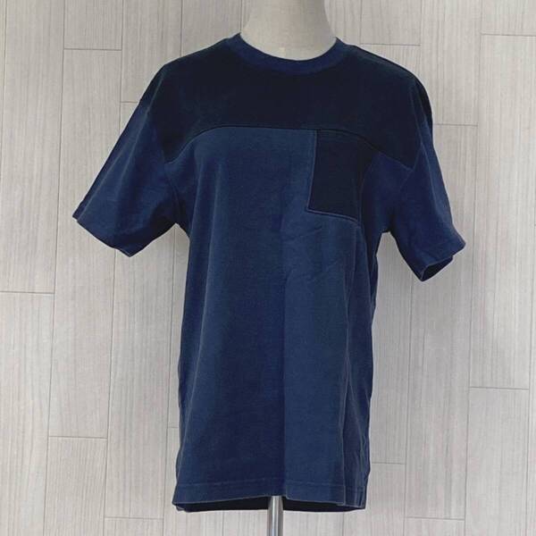 Z1531 NIKE ナイキ メンズ コットン Tシャツ 半袖 Sサイズ ネイビー 紺 綿100% 万能 カジュアルスタイル シンプルコーデ 夏 春 USED 古着