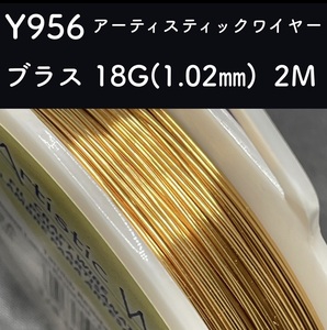 LAST 1個です！厳選 Y956 ブラス 18G(1.02㎜) 2M アーティスティックワイヤー 手芸用 ワイヤー 銅線