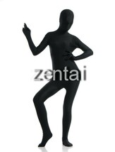 全身タイツ 黒 男性女性兼用 2XLサイズ ゼンタイ コスプレ ZENTAI レオタード ボディースーツ 仮装 イベント コスチューム 戦隊_画像2