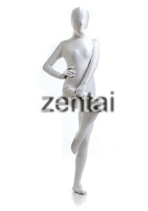全身タイツ 白 男性女性兼用 XLサイズ ゼンタイ コスプレ ZENTAI レオタード ボディースーツ 仮装 イベント コスチューム 戦隊