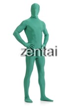 全身タイツ 緑 男性女性兼用 Mサイズ ゼンタイ コスプレ ZENTAI レオタード ボディースーツ 仮装 イベント コスチューム 戦隊_画像3