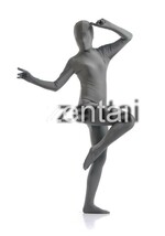 全身タイツ グレー 男性女性兼用 XLサイズ ゼンタイ コスプレ ZENTAI レオタード ボディースーツ 仮装 イベント コスチューム 戦隊_画像6