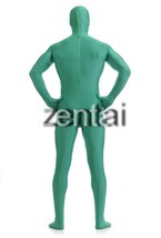 全身タイツ 緑 男性女性兼用 Mサイズ ゼンタイ コスプレ ZENTAI レオタード ボディースーツ 仮装 イベント コスチューム 戦隊_画像4