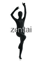 全身タイツ 黒 男性女性兼用 2XLサイズ ゼンタイ コスプレ ZENTAI レオタード ボディースーツ 仮装 イベント コスチューム 戦隊_画像1