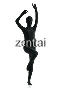 全身タイツ 黒 男性女性兼用 2XLサイズ ゼンタイ コスプレ ZENTAI レオタード ボディースーツ 仮装 イベント コスチューム 戦隊